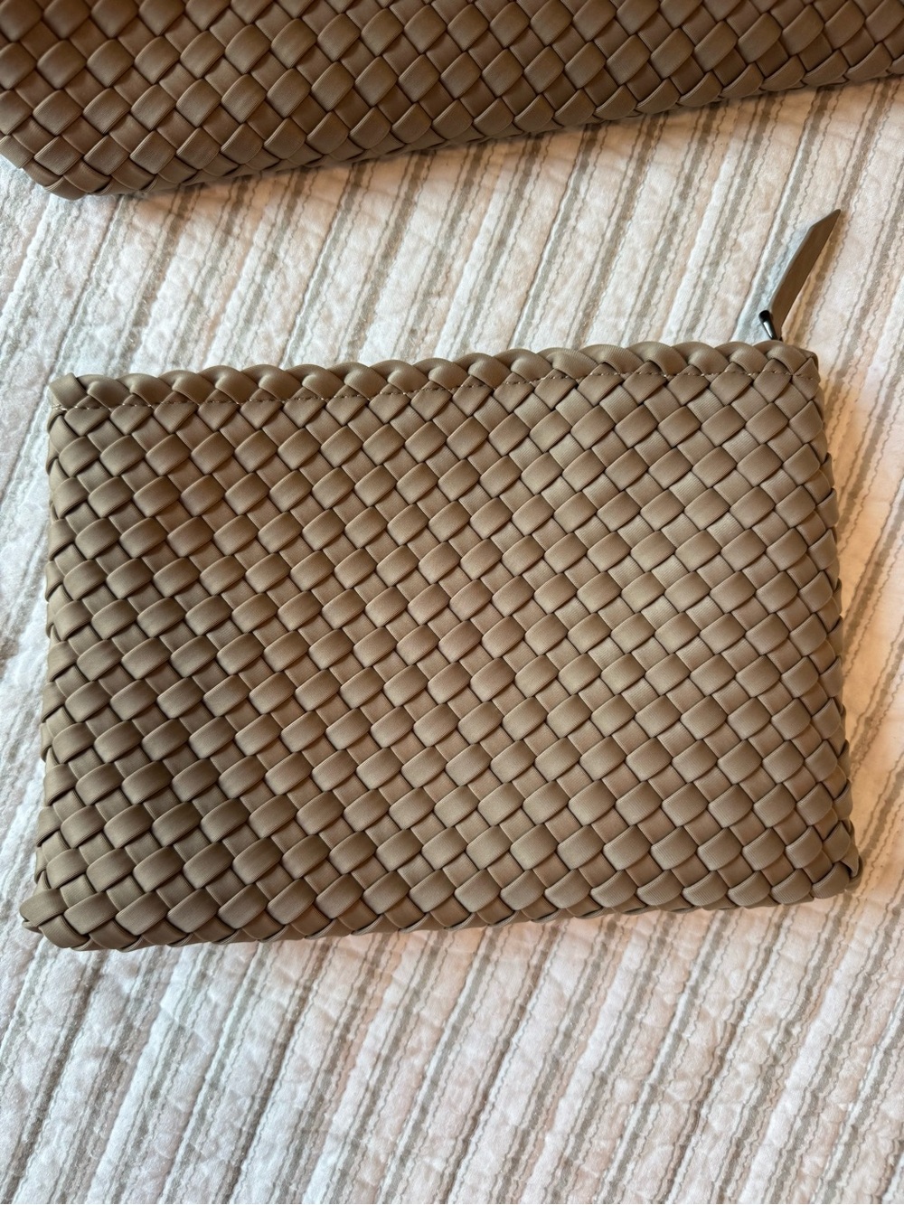 Naghedi Woven Tote in Taupe - Picture 7 of 9
